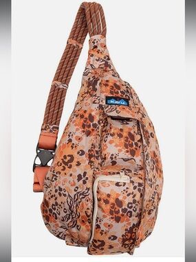 KAVU Mini Rope Sling Go Wild Leopard - Cheetah Print Crossbody Outdoors Bag NWT